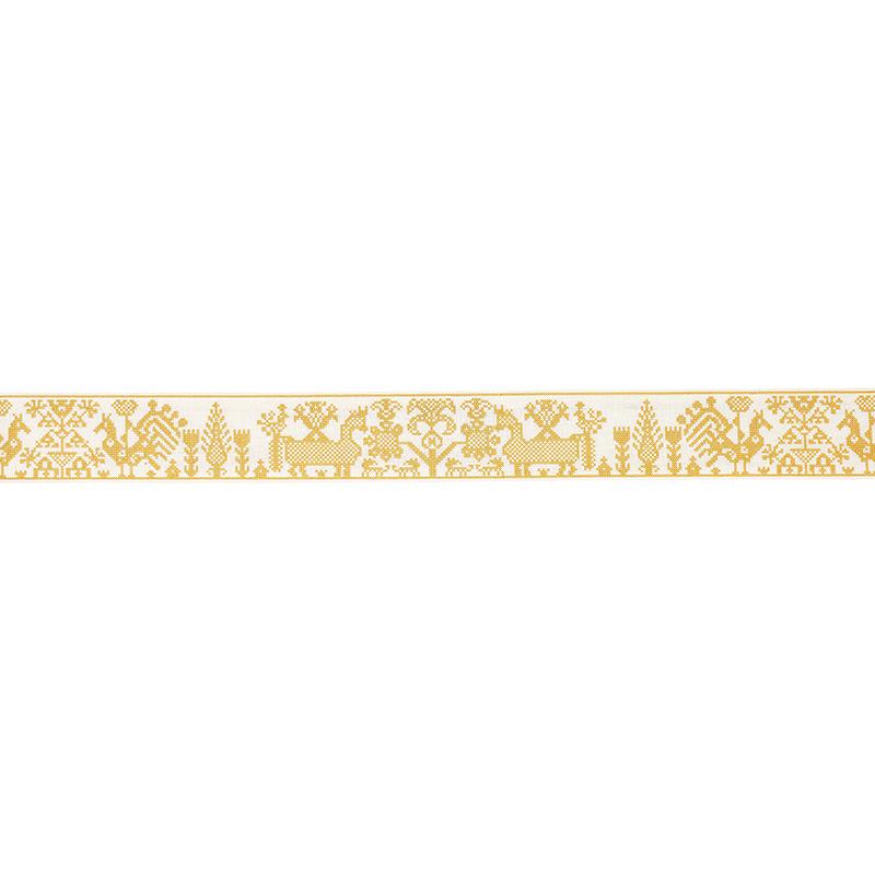 Schumacher Yellow Tarpan Embroidered Tape