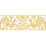 Schumacher Yellow Tarpan Embroidered Tape