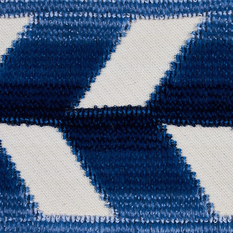 Schumacher Lapis Chevron Strie Velvet Tape