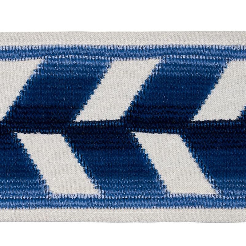 Schumacher Lapis Chevron Strie Velvet Tape