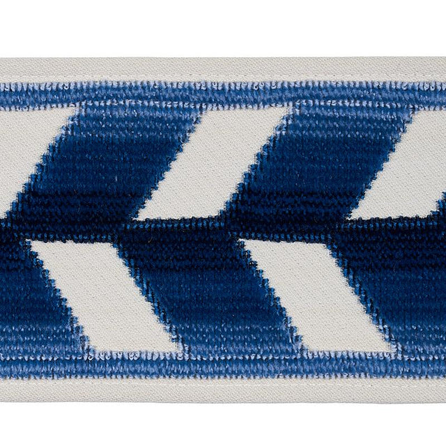 Schumacher Lapis Chevron Strie Velvet Tape