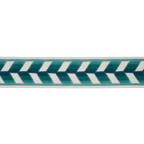 Schumacher Peacock Chevron Strie Velvet Tape