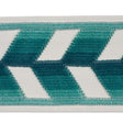 Schumacher Peacock Chevron Strie Velvet Tape