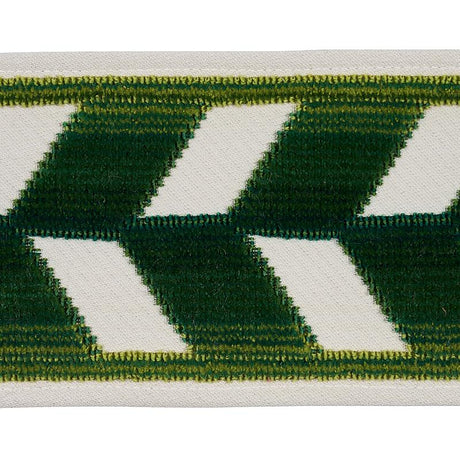 Schumacher Emerald Chevron Strie Velvet Tape