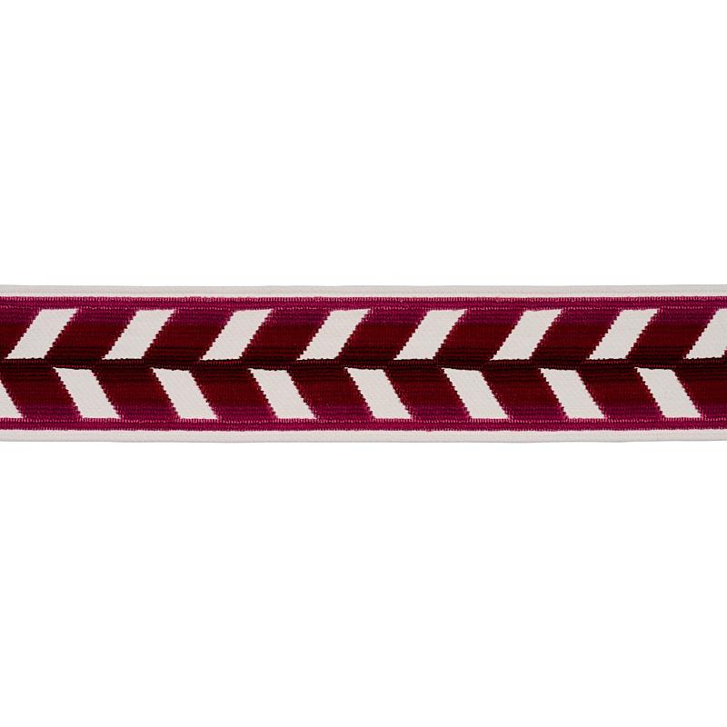 Schumacher Garnet Chevron Strie Velvet Tape