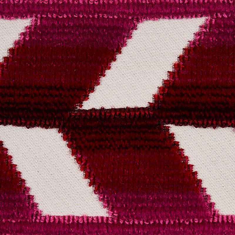 Schumacher Garnet Chevron Strie Velvet Tape