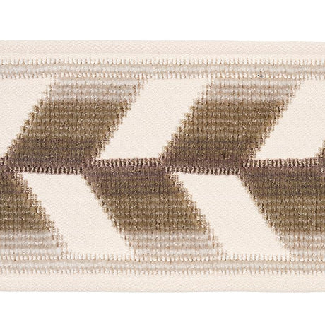 Schumacher Stone Chevron Strie Velvet Tape