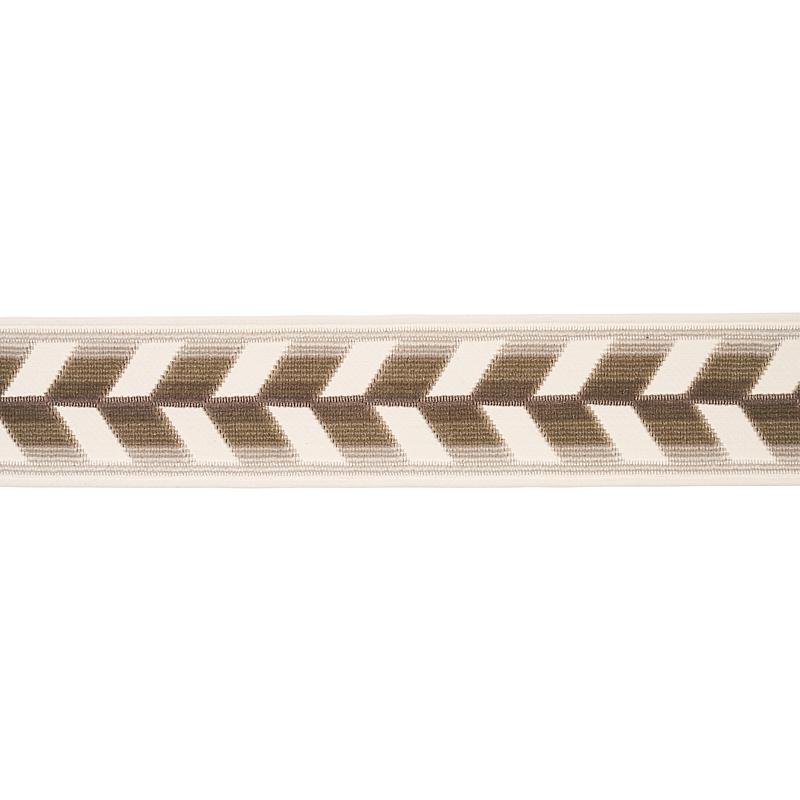 Schumacher Stone Chevron Strie Velvet Tape