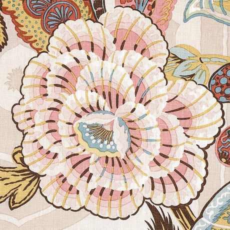 Schumacher Zanzibar Linen Print Pink Fabric