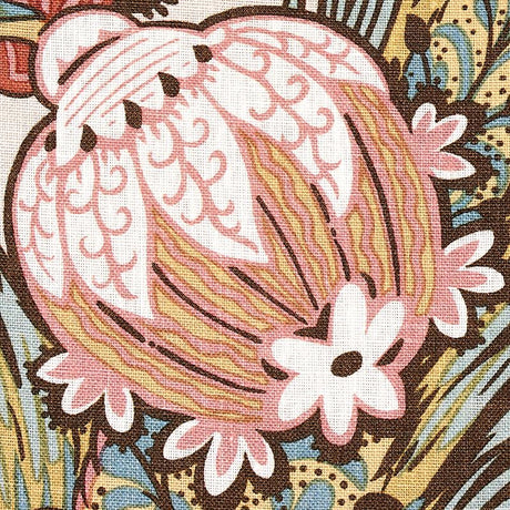 Schumacher Zanzibar Linen Print Pink Fabric