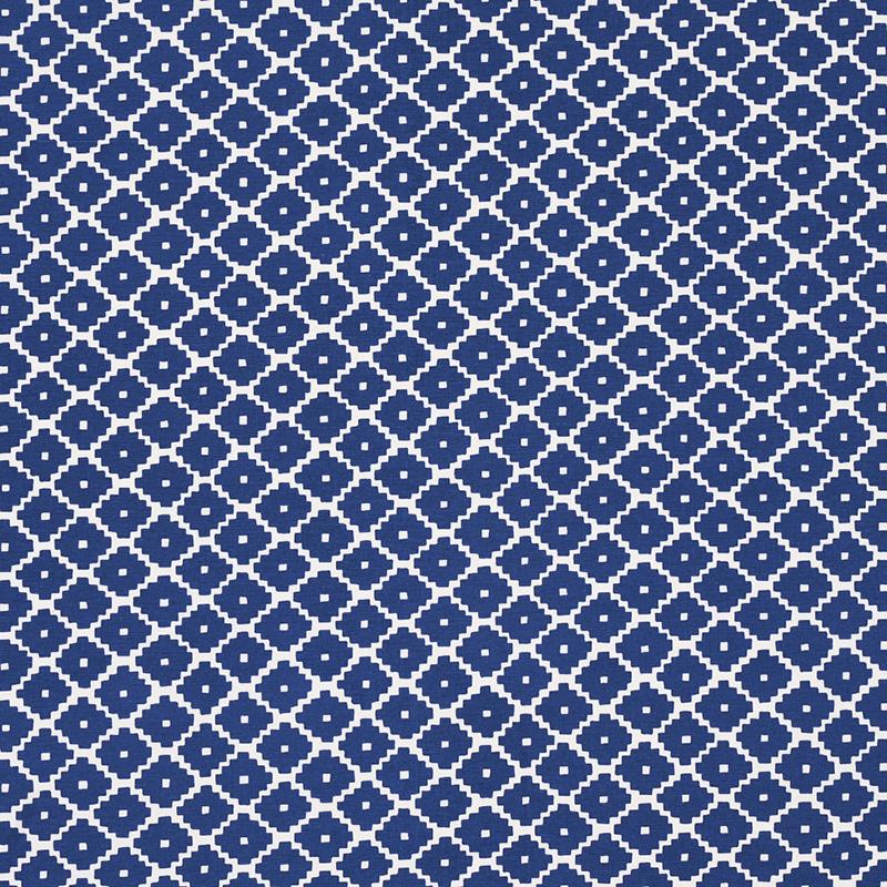 Schumacher Ziggurat Blue Fabric
