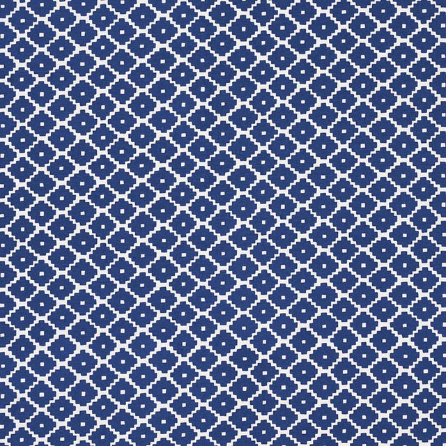 Schumacher Ziggurat Blue Fabric