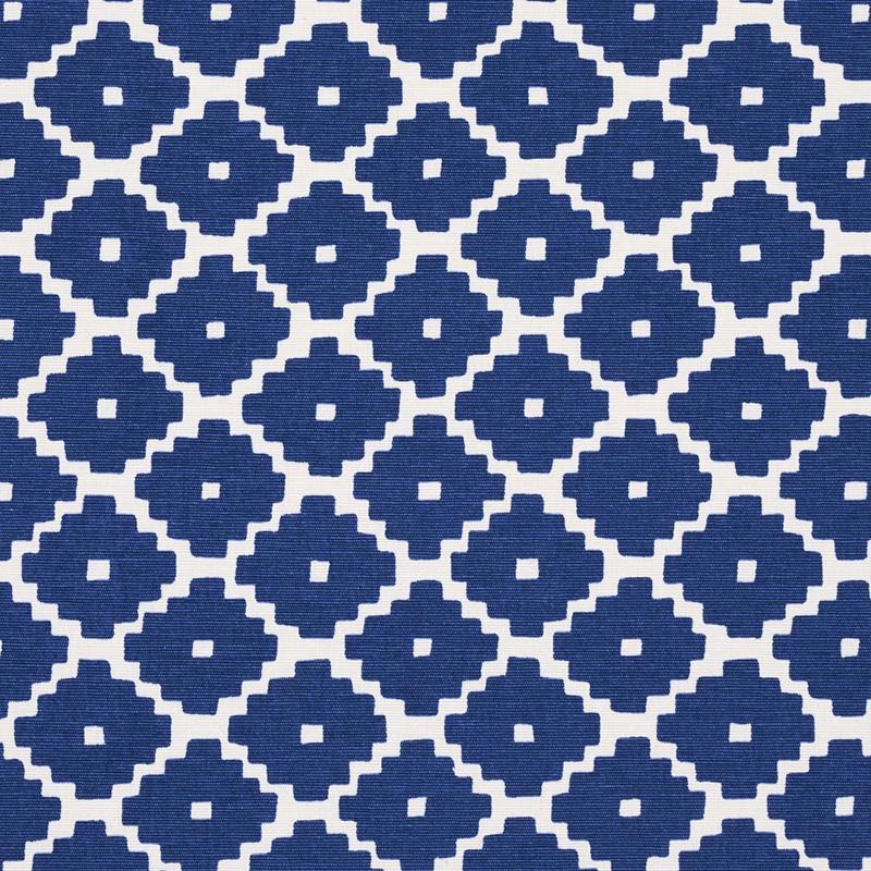 Schumacher Ziggurat Blue Fabric
