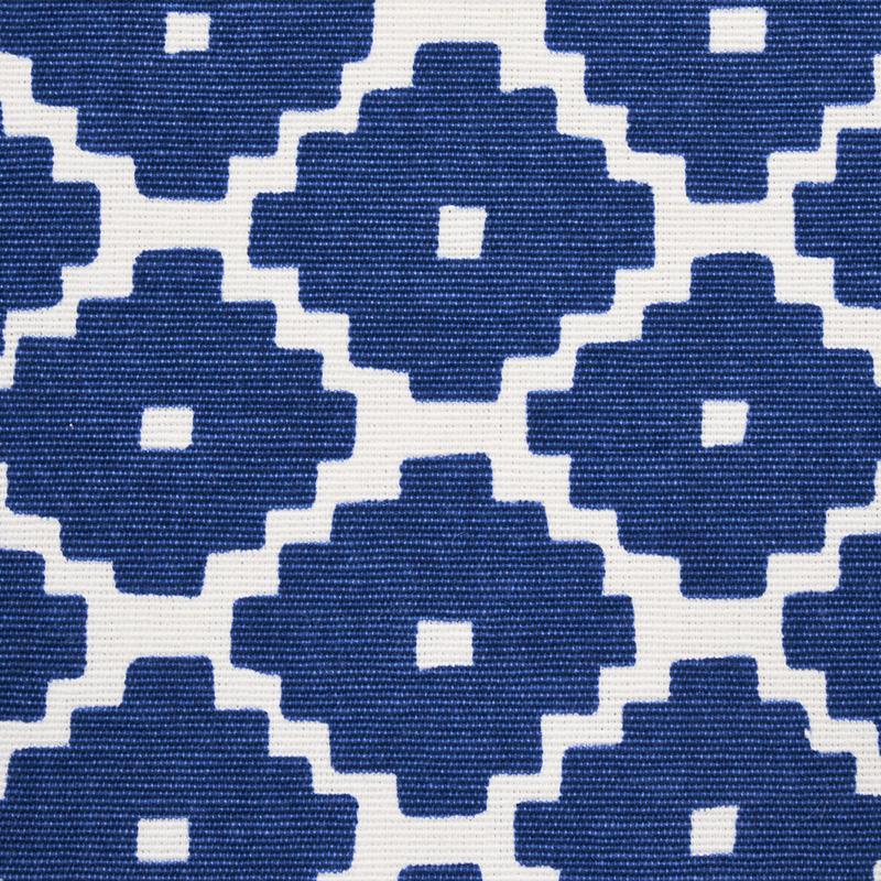 Schumacher Ziggurat Blue Fabric