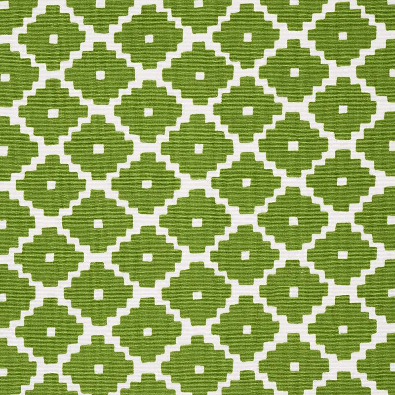Schumacher Ziggurat Green Fabric