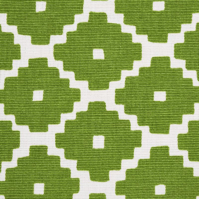 Schumacher Ziggurat Green Fabric