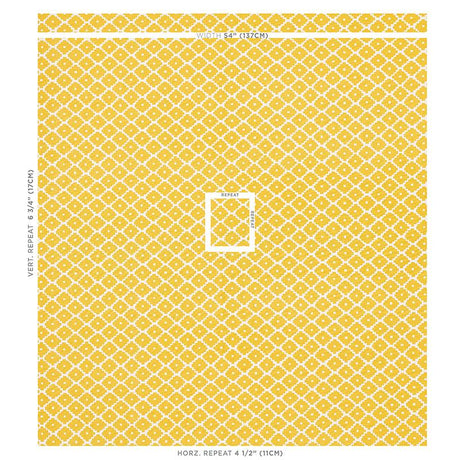 Schumacher Ziggurat Yellow Fabric