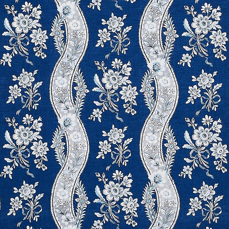 Schumacher Le Castellet Indigo Fabric