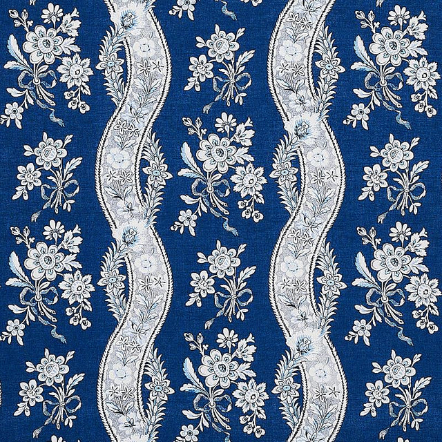 Schumacher Le Castellet Indigo Fabric
