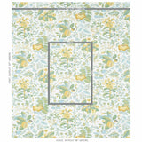 Schumacher Pomegranate Botanical Citron Fabric