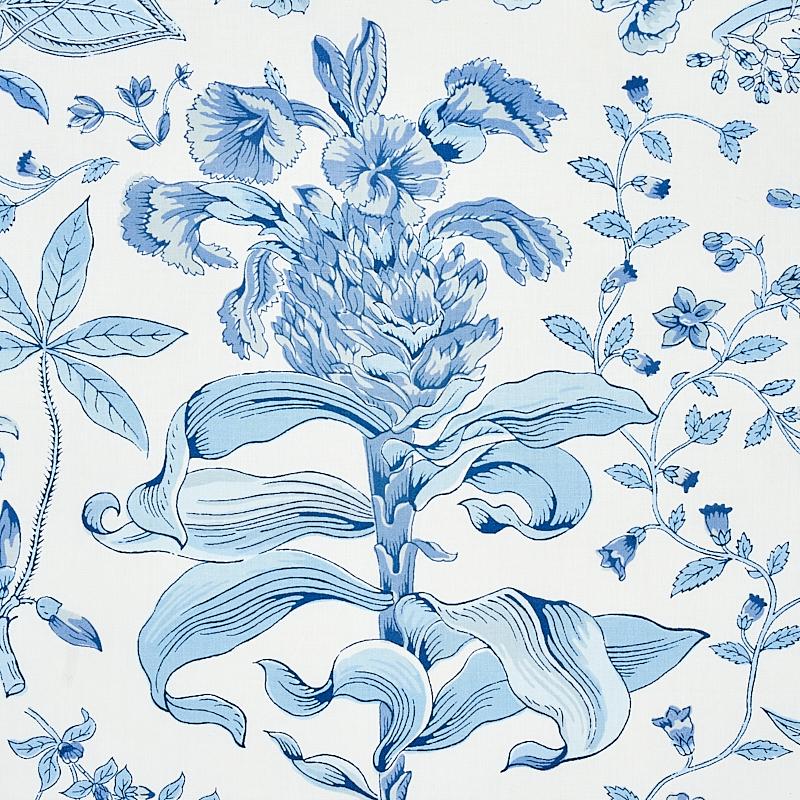 Schumacher Pomegranate Botanical Blue Fabric