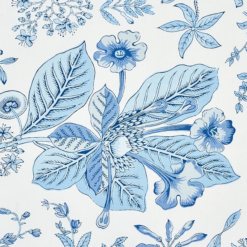 Schumacher Pomegranate Botanical Blue Fabric