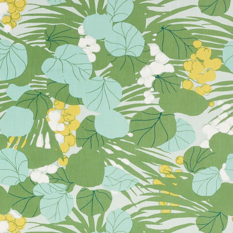 Schumacher Sea Grapes Palm Fabric