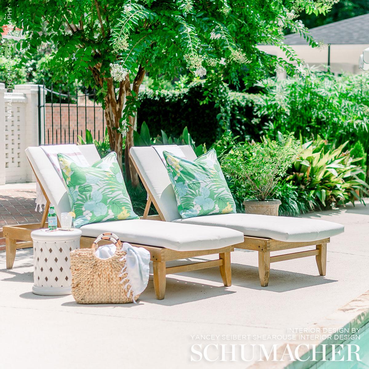 Schumacher Sea Grapes Palm Fabric