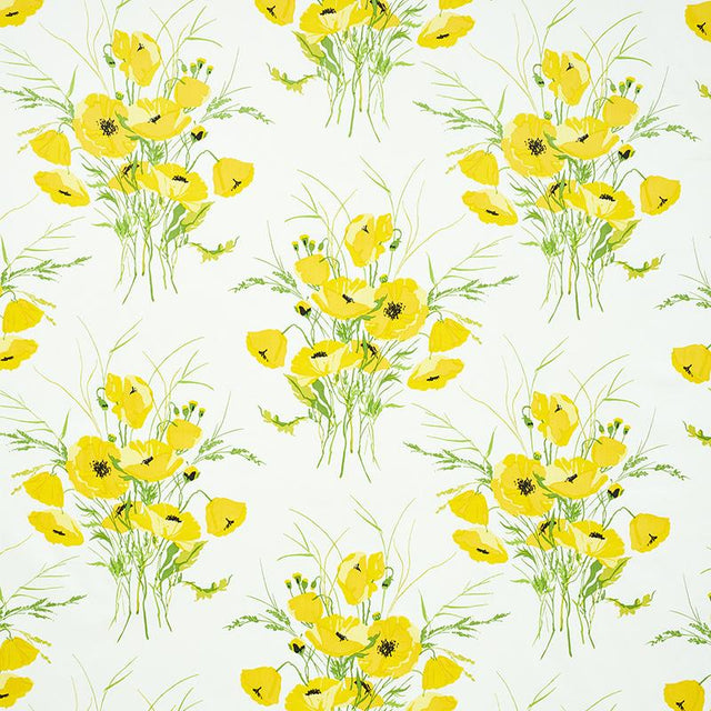 Schumacher Joni Chintz Yellow Fabric