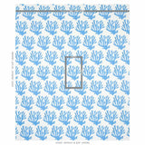 Schumacher Coral Blue Fabric