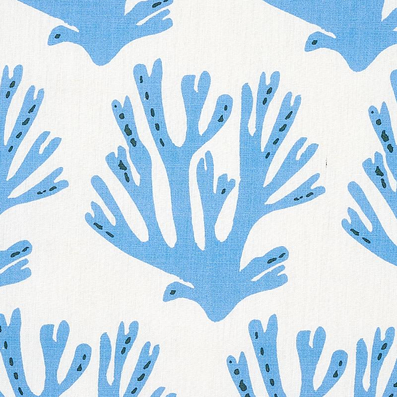 Schumacher Coral Blue Fabric