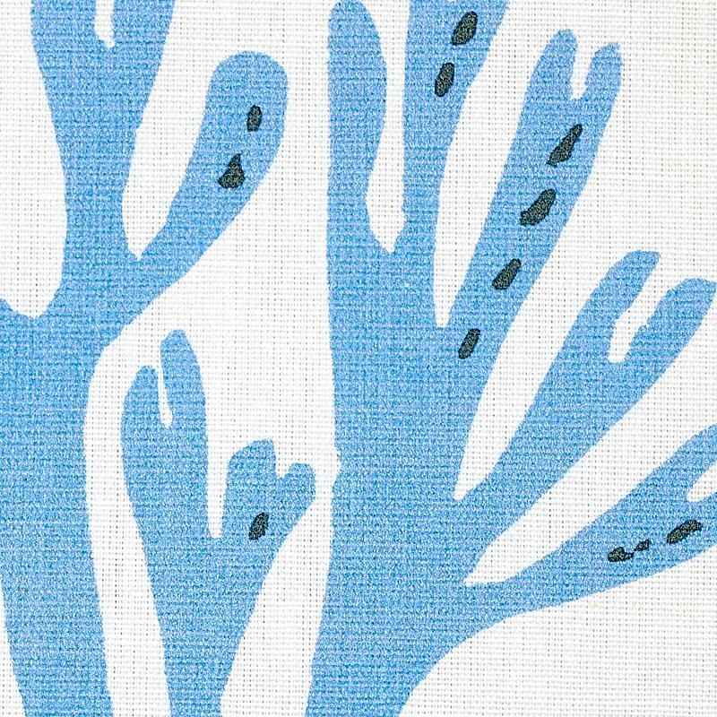 Schumacher Coral Blue Fabric