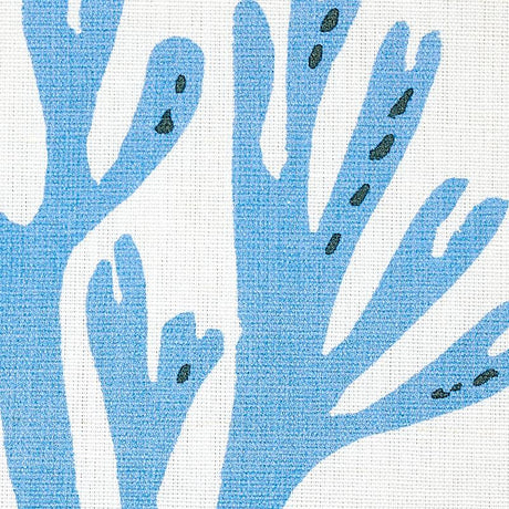 Schumacher Coral Blue Fabric