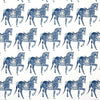 Schumacher Marwari Horse Navy Fabric