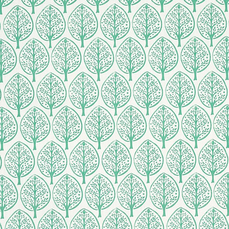 Schumacher Mini Burchettes Sea Glass Fabric