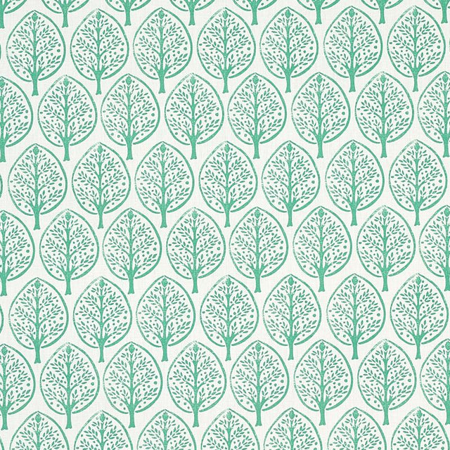 Schumacher Mini Burchettes Sea Glass Fabric