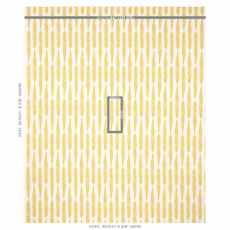 Schumacher Fern Mustard Fabric