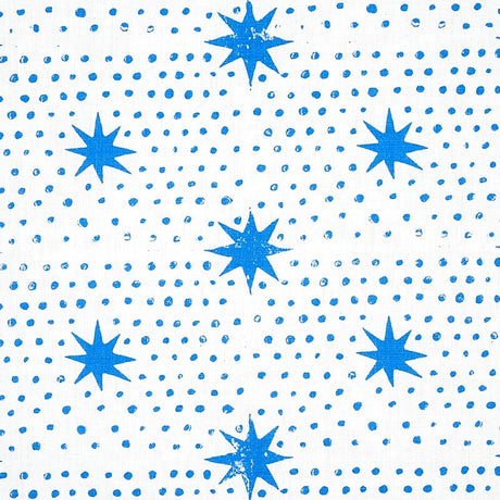 Schumacher Spot & Star Blue Fabric
