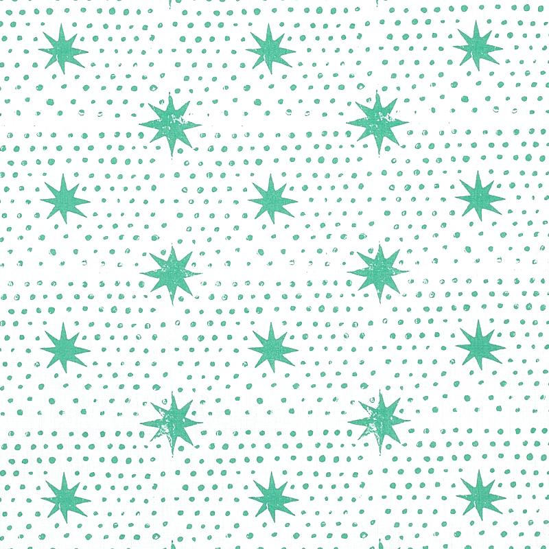 Schumacher Spot & Star Sea Glass Fabric