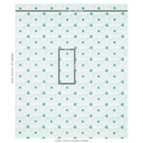 Schumacher Spot & Star Sea Glass Fabric