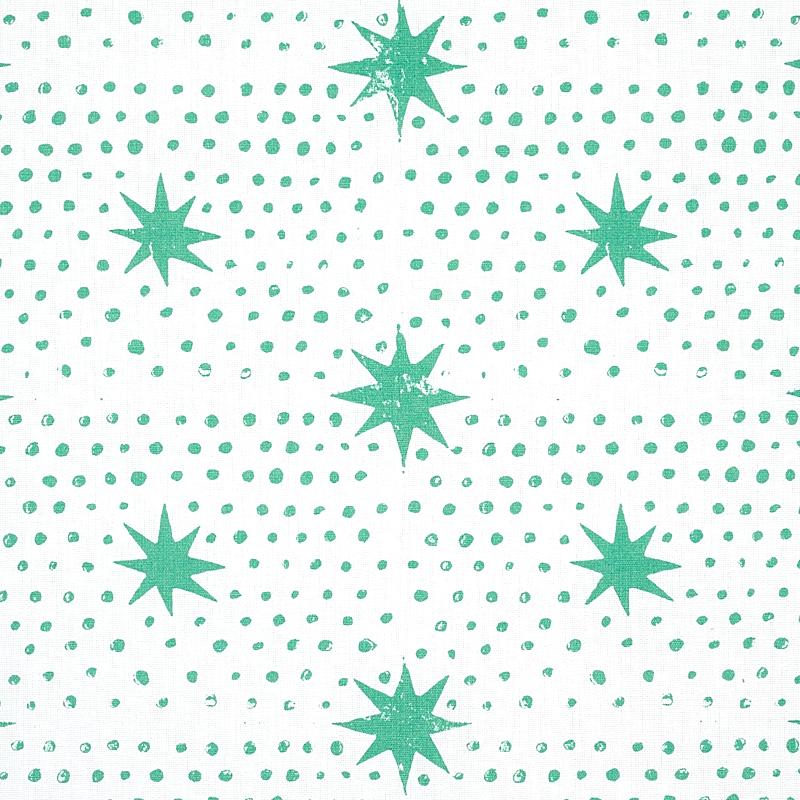 Schumacher Spot & Star Sea Glass Fabric