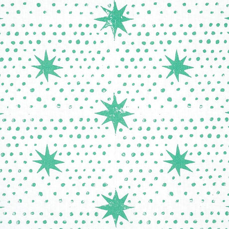 Schumacher Spot & Star Sea Glass Fabric