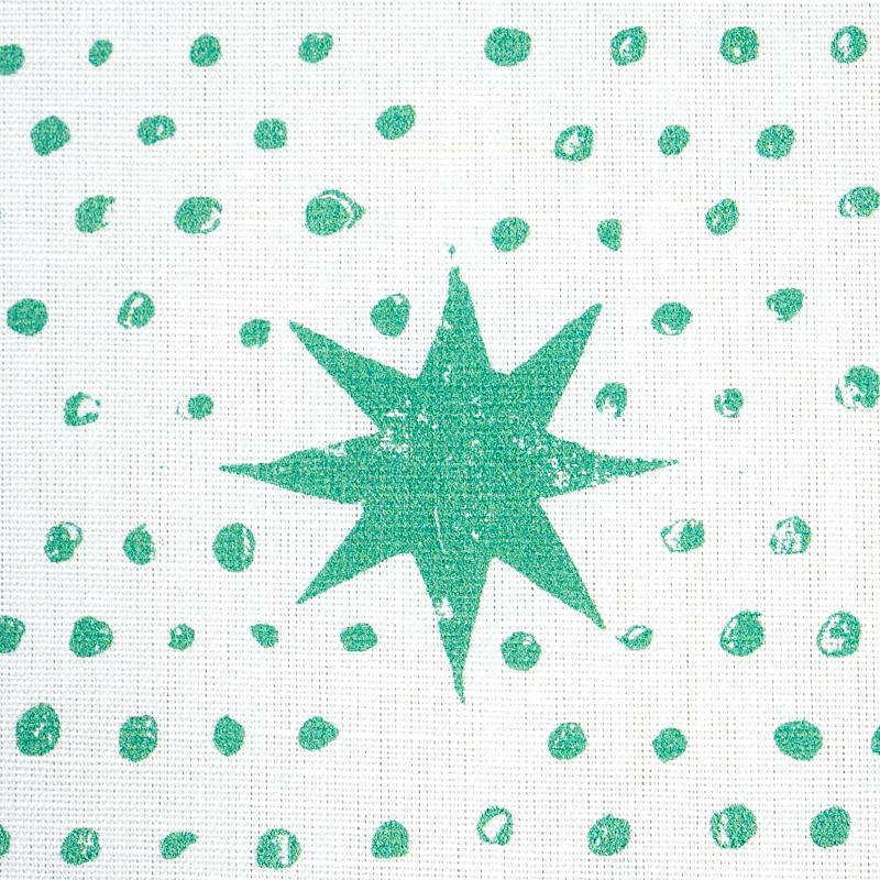 Schumacher Spot & Star Sea Glass Fabric