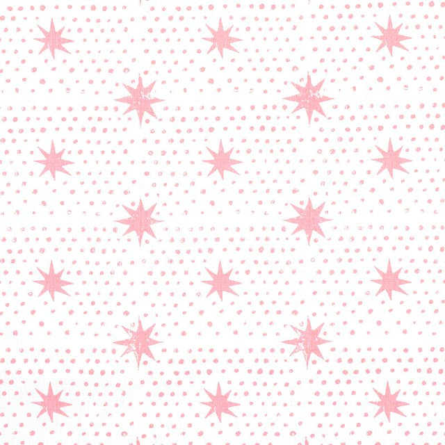 Schumacher Spot & Star Pink Fabric
