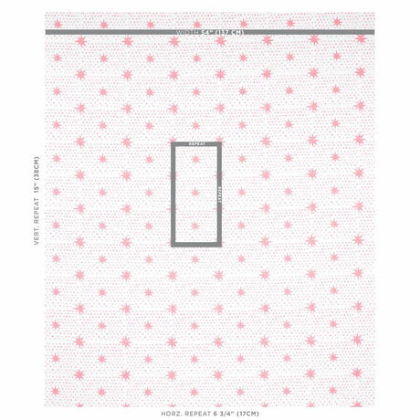 Schumacher Spot & Star Pink Fabric