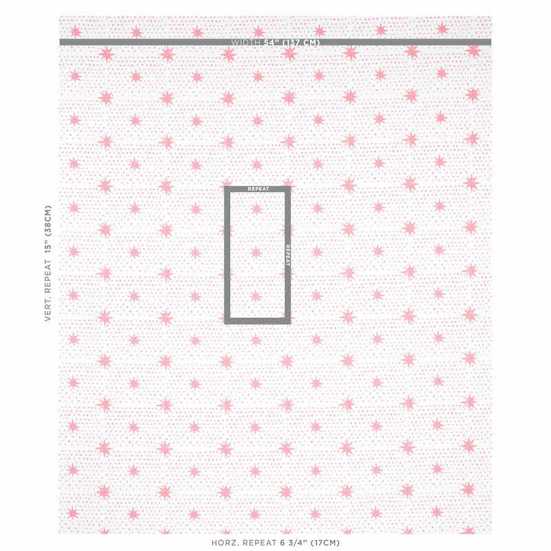 Schumacher Spot & Star Pink Fabric