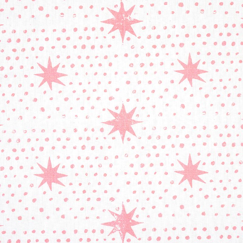 Schumacher Spot & Star Pink Fabric