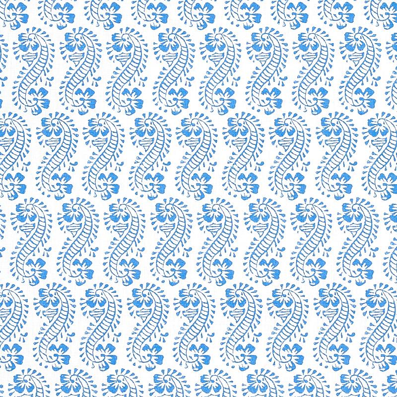 Schumacher Lani Blue Fabric