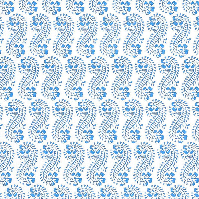 Schumacher Lani Blue Fabric