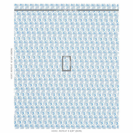 Schumacher Lani Blue Fabric